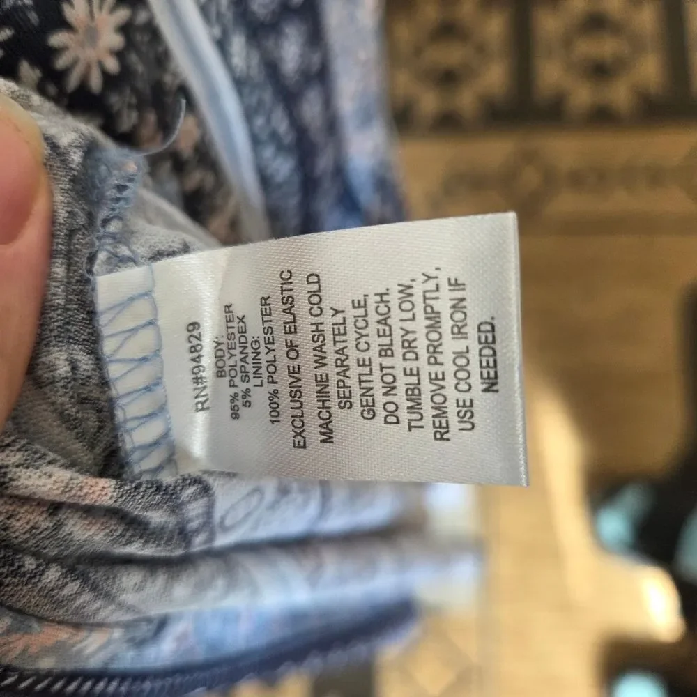 Derek Heart Paisley Floral Maxi Dress Twist Front Y2K 90s Beach Vacation Large - Picture 13 of 13